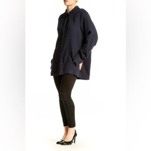 J. McLaughlin Dark Blue Button-Down Shirt